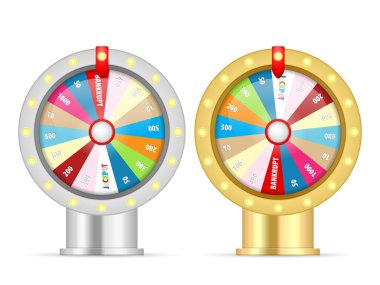 Çarkıfelek beyaz bir arka plana kurulmuş. Vektör illüstrasyonu.