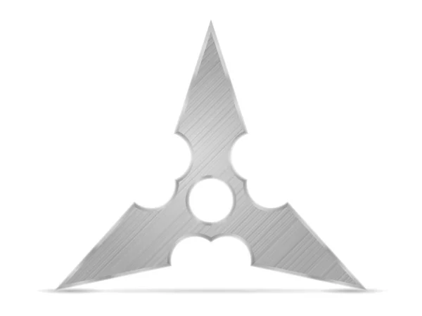 Shuriken Sfondo Bianco Illustrazione Vettoriale — Vettoriale Stock