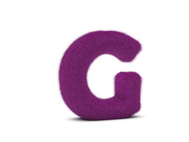 Beyaz arkaplanda G harfi var. 3d illüstrasyon.