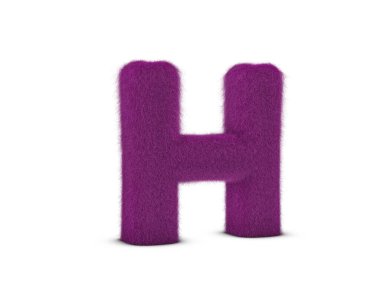 Beyaz arkaplanda H harfi var. 3d illüstrasyon.