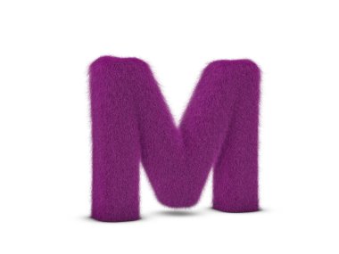 Beyaz arkaplanda M harfi var. 3d illüstrasyon.