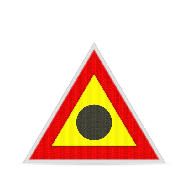 Fläche Mit Konzentrationen Verkehrszeichen Auf Weißem Hintergrund Vektorillustration — Stockvektor