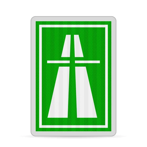 白い背景に高速道路の道路標識 ベクターイラスト — ストックベクタ