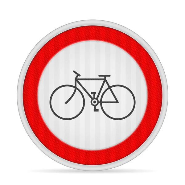 Pas Panneau Signalisation Cyclable Sur Fond Blanc Illustration Vectorielle — Image vectorielle