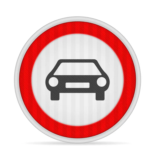 Ніяких Транспортних Засобів Дорожній Знак Білому Тлі Векторні Ілюстрації — стоковий вектор