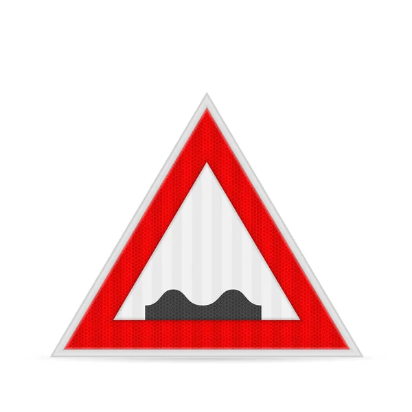 Grobes Straßenschild Auf Weißem Hintergrund Vektorillustration — Stockvektor