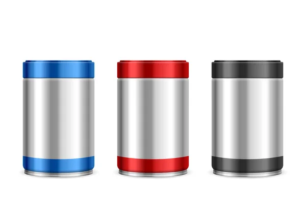 Coffee Canisters Set White Background — Stock Vector