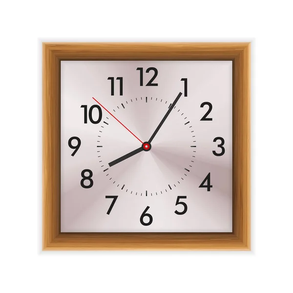 Horloge Murale Sur Fond Blanc Illustration Vectorielle — Image vectorielle
