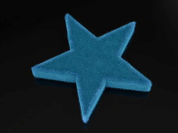 Fur Star Symbol White Background Illustration — Stock Photo, Image