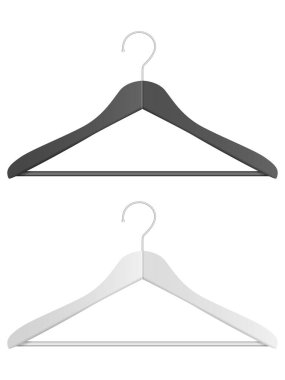 Askı beyaz arka planda. Vektör illüstrasyonu.