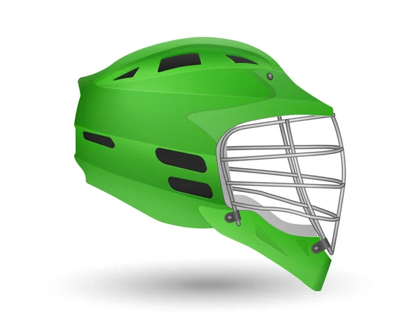 Capacete Lacrosse Sobre Fundo Branco Ilustração Vetorial — Vetor de Stock