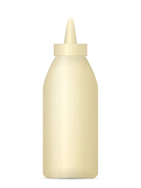 Bouteille Mayonnaise Sur Fond Blanc Illustration Vectorielle — Image vectorielle