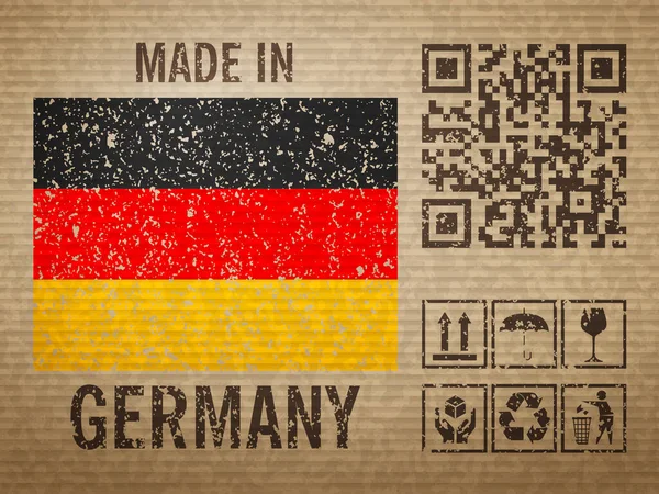 Cardboard Made Germany Textured Background Vector Illustration — Stock Vector