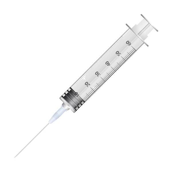 Syringe White Background Vector Illustration — Stock Vector