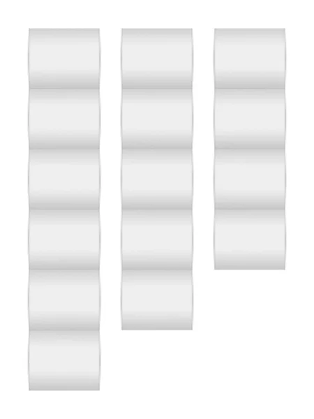 Toiletpapir Sat Hvid Baggrund Vektorillustration – Stock-vektor