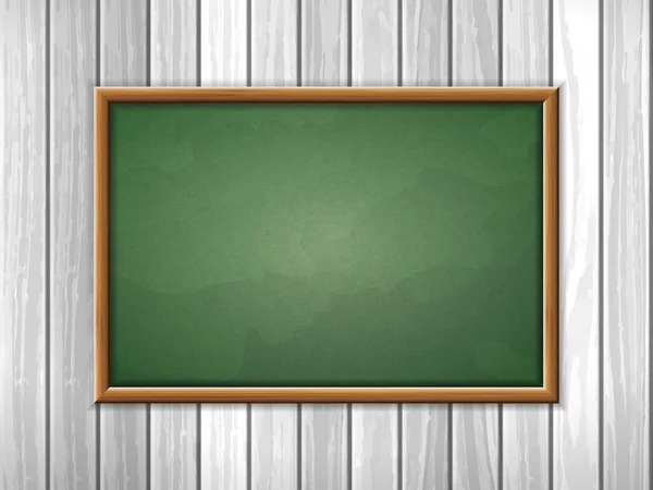 Empty Chalkboard Wooden Background Vector Illustration — Stock Vector