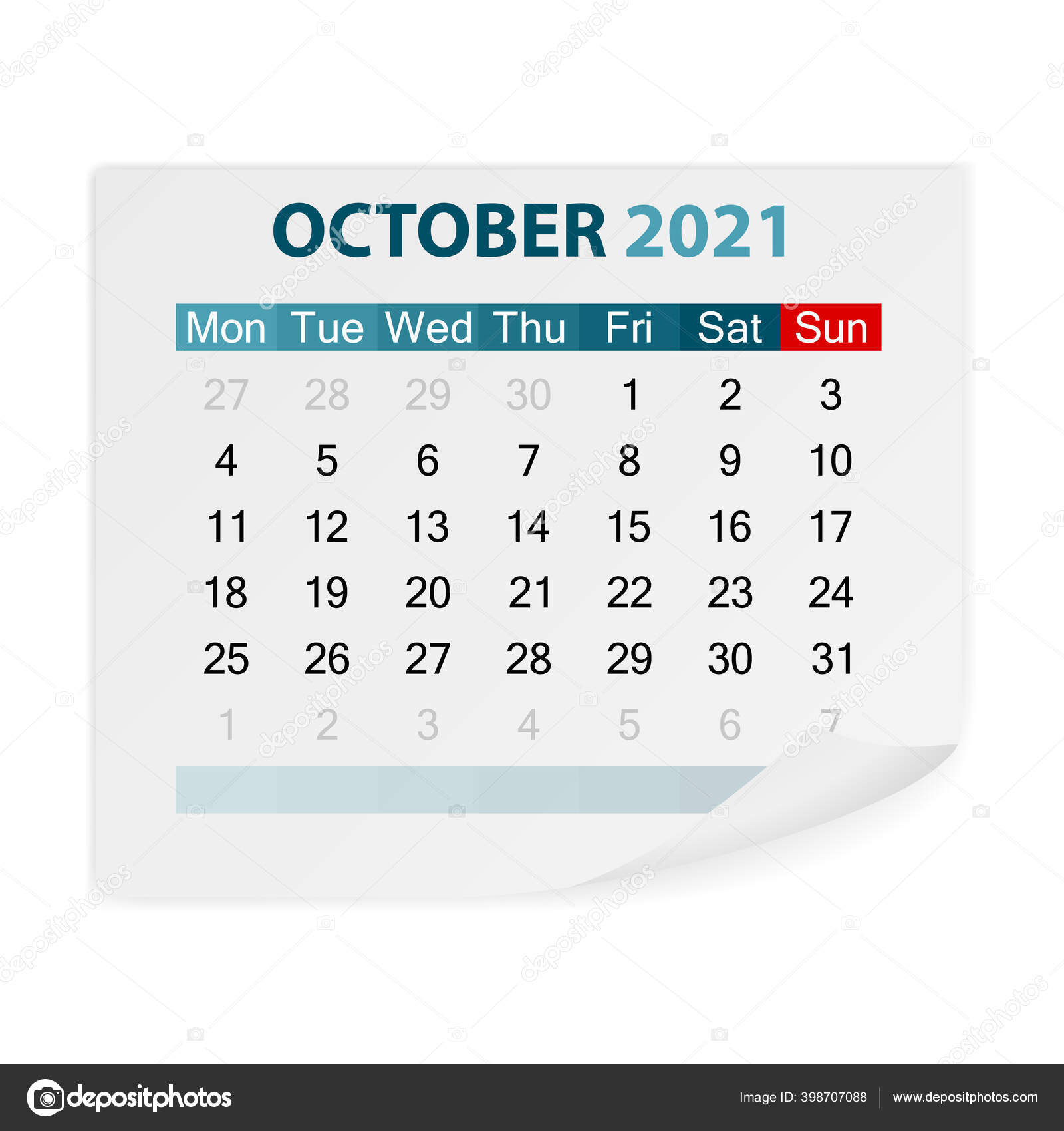 Calendar October 2021 White Background Vector Illustration Stock Vector C Julydfg 398707088 calendar october 2021 vector
