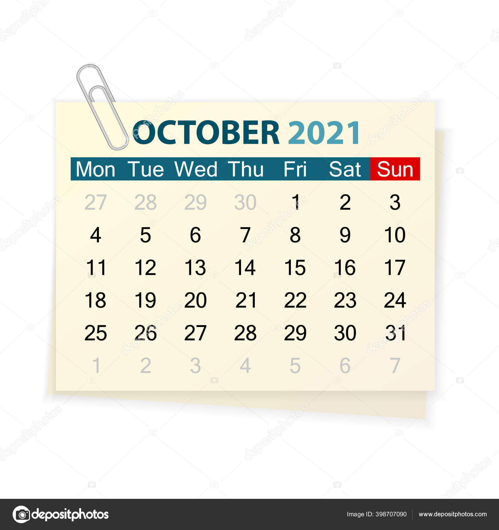 Kalender Oktober 2021 Dengan Latar Belakang Putih Ilustrasi Vektor Vektor  Stok oleh ©julydfg 398707090, image size:1600x1700