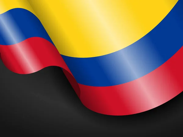 콜롬비아 국기를 배경으로 흔들고 있습니다 일러스트 — 스톡 벡터