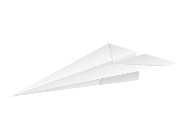 Паперовий Літак Білому Тлі Векторні Ілюстрації — стоковий вектор