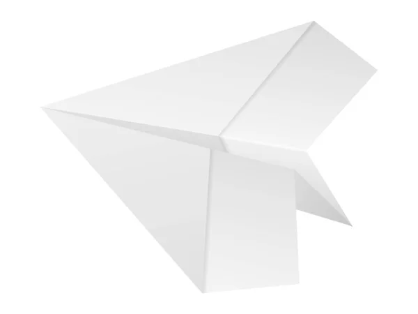 Χάρτινο Αεροπλάνο Λευκό Φόντο Εικονογράφηση Διανύσματος — Διανυσματικό Αρχείο