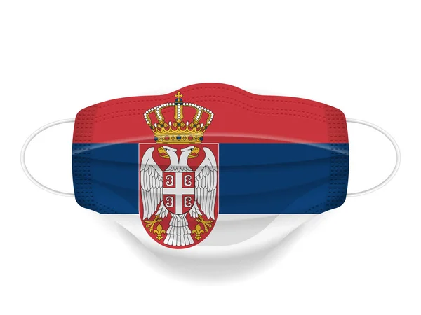 Державний Прапор Сербії Білому Тлі Приклад Вектора — стоковий вектор