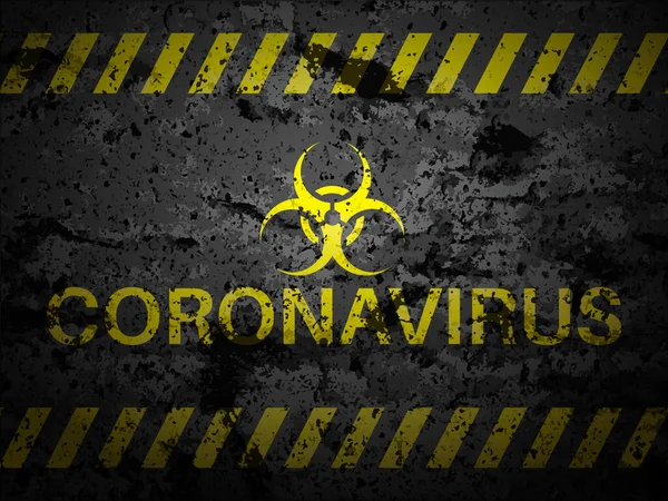 Grunge Coronavirus Fundo Texturizado Ilustração Vetorial — Vetor de Stock