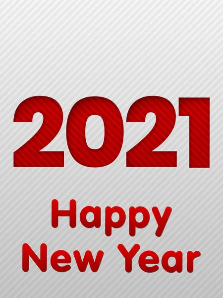 2021年新年快乐明信片背景 矢量说明 — 图库矢量图片