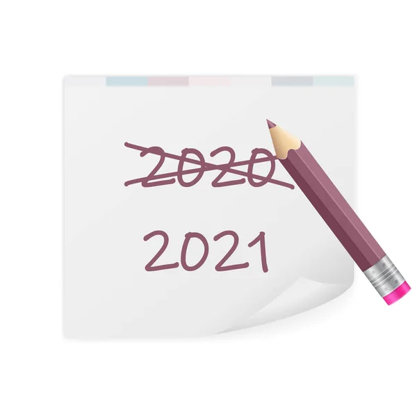 Notepad 2021 Text White Background Vector Illustration — Stock Vector