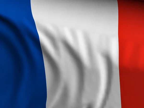 拍拍法国国旗的背景 3D说明 — 图库照片