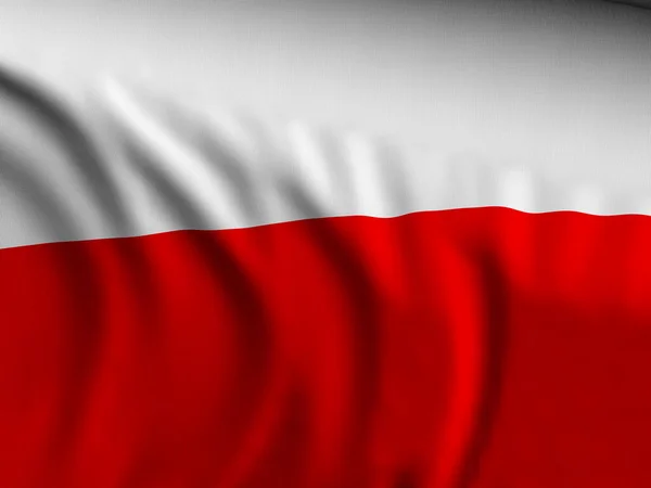 Agitando Fondo Bandera Polonia Ilustración — Foto de Stock