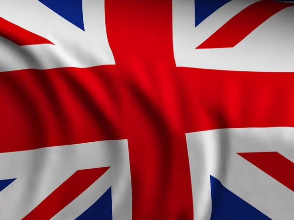 Viftar Närbild Storbritannien Flagga Bakgrund Illustration — Stockfoto