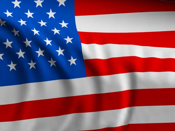 Zwaaien Close Usa Vlag Achtergrond Illustratie — Stockfoto