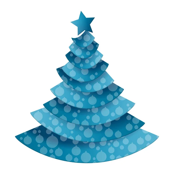 Christmas Tree White Background Vector Illustration — Stock Vector
