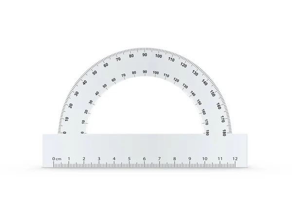 Protractor White Background Illustration — Stock Photo, Image