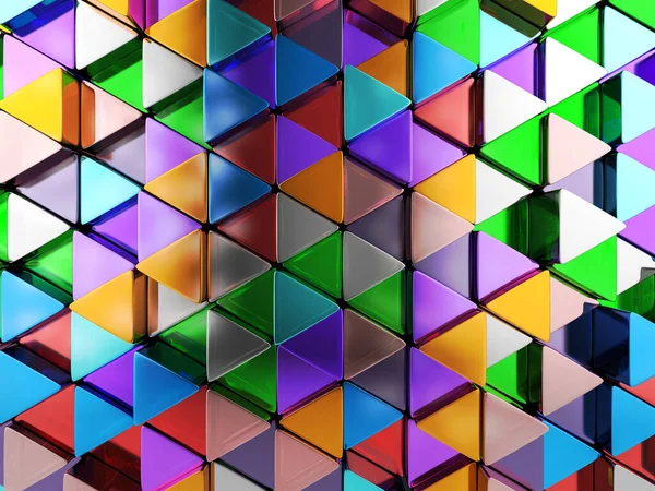 Sfondo Astratto Formato Triangoli Multicolori Illustrazione — Foto Stock