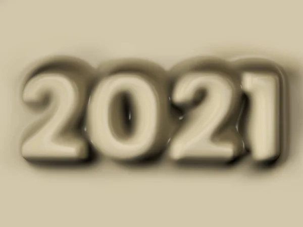 Neujahr 2021 Wachs Text Hintergrund Illustration — Stockfoto