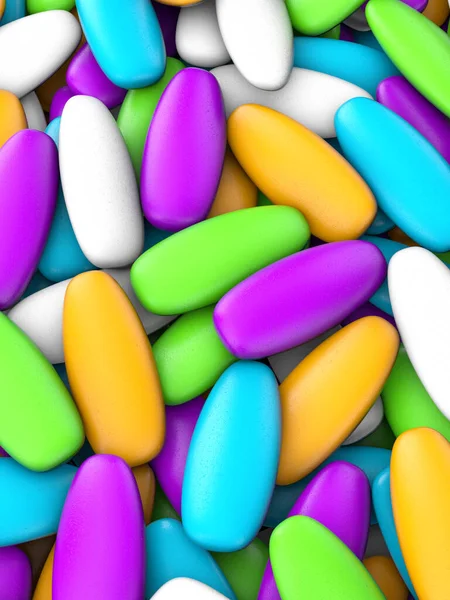 Hintergrund Gebildet Von Farben Bonbons Illustration — Stockfoto