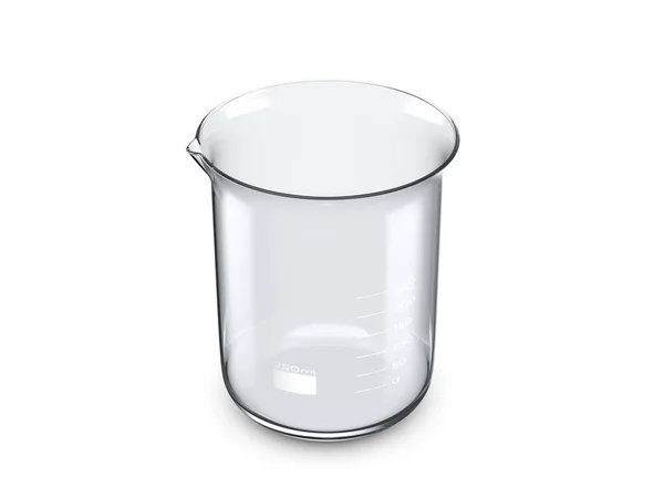 Glasbecher Auf Weißem Hintergrund Illustration — Stockfoto