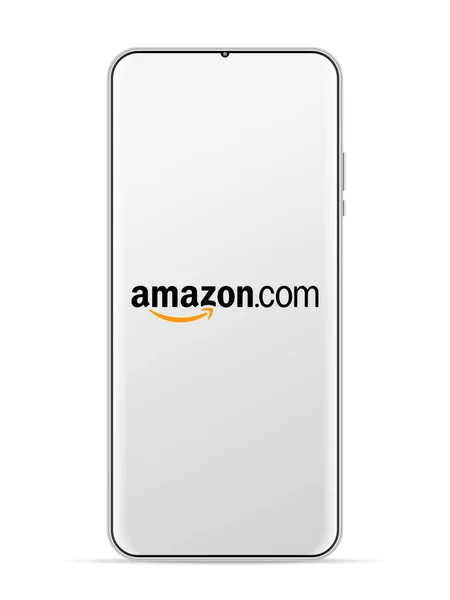 Ikona Loga Amazonu Obrazovce Chytrého Telefonu Vektorové Ilustrace Bílé Pozadí — Stockový vektor
