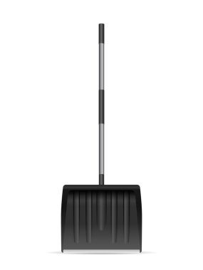 Beyaz arka planda kar küreği. Vektör illüstrasyonu.