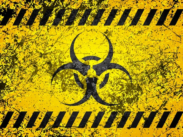 Grunge Biohazard Tecken Texturerad Bakgrund Vektorillustration — Stock vektor