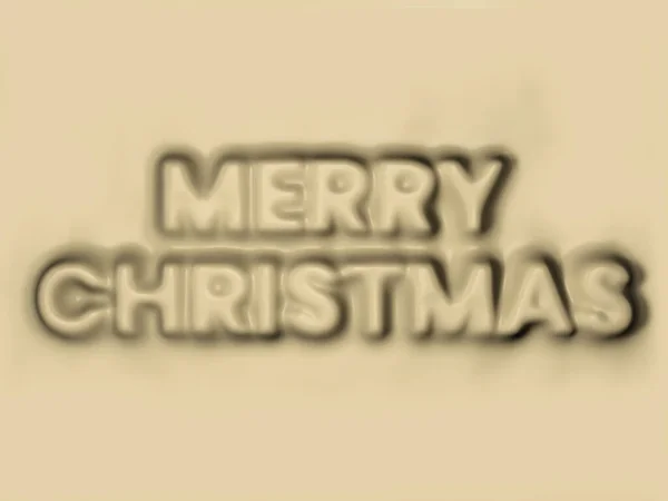 Merry Christmas wax text background. 3d illustration.