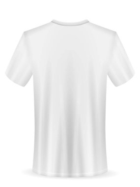 Beyaz arka planda tişört. Vektör illüstrasyonu.