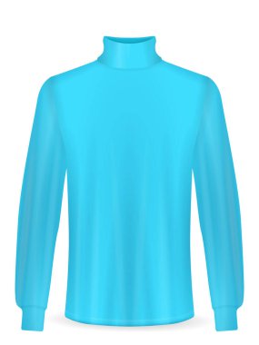 Beyaz arka planda uzun kollu tişört. Vektör illüstrasyonu.