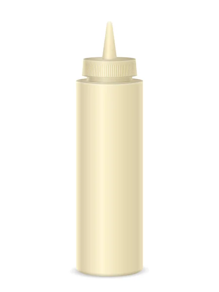 Bouteille Mayonnaise Sur Fond Blanc Illustration Vectorielle — Image vectorielle