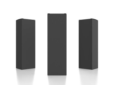 Beyaz arka planda paketleme kutuları. 3d illüstrasyon.