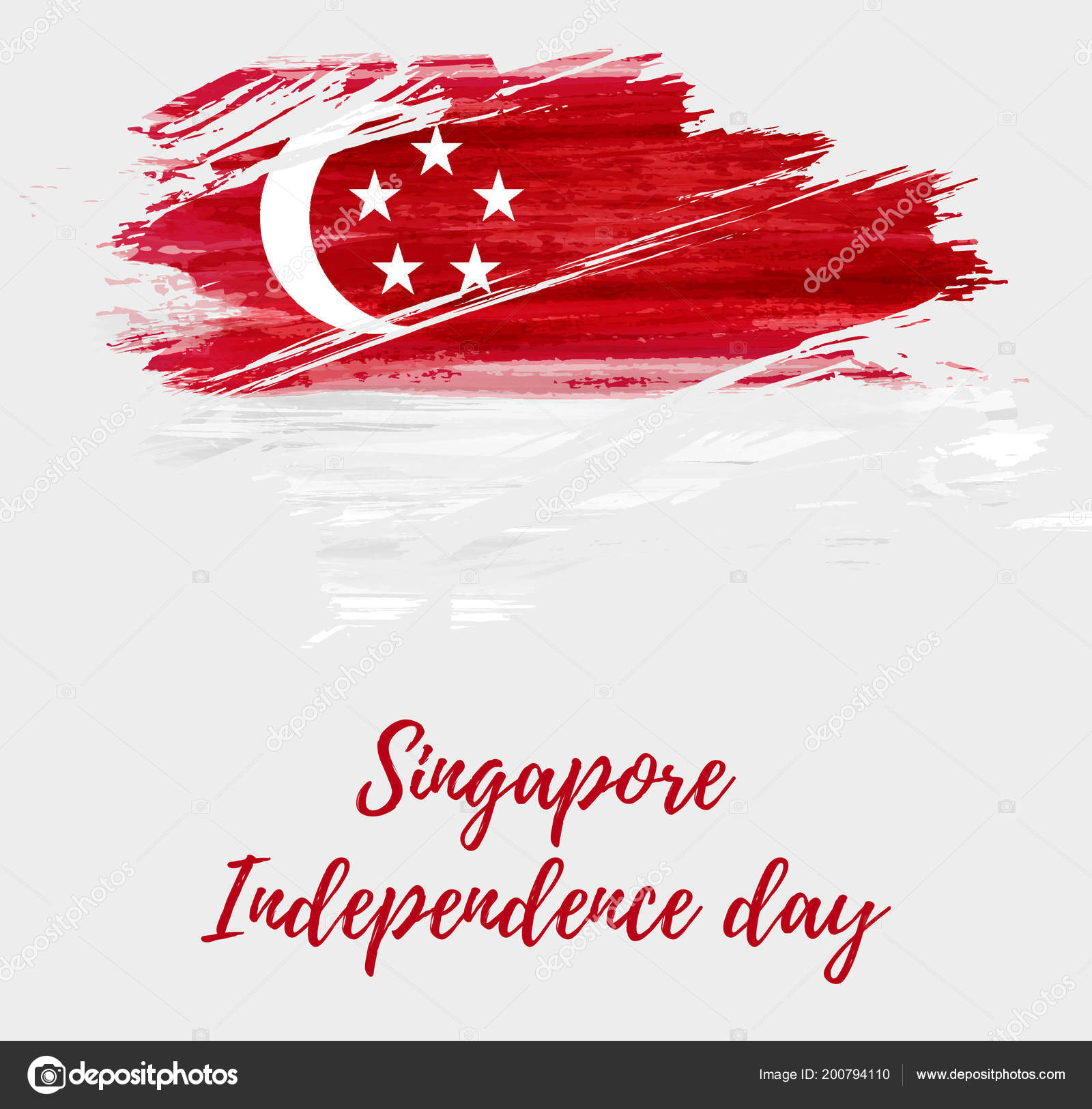 Singapore Independence Day Background Abstract Watercolor ...
