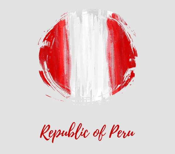 Peruánské Republiky Pozadí Abstraktní Akvarel Grunge Vlajka Národní Den Dovolené — Stockový vektor