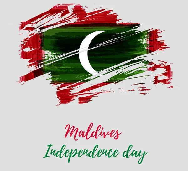 Φόντο Ημέρα Ανεξαρτησίας Μαλδίβες Αφηρημένο Grunge Υδατογραφημένο Σημαία Των Μαλδίβων — Διανυσματικό Αρχείο